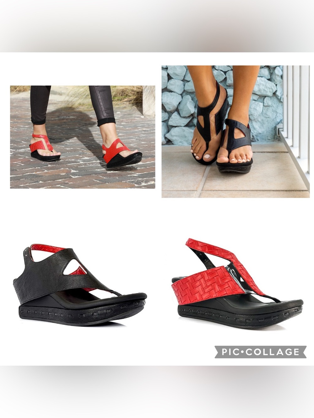 Modzori Venitia 3 Mid Wedge Reversible Sandal Size 11 fits Ike 10.5